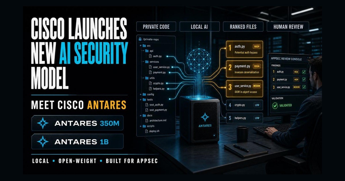 Cisco Antares compact open-weight AI security models for private vulnerability localization and human AppSec review
