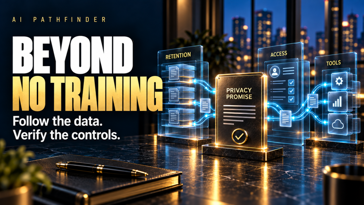 Beyond no training: follow the data and verify retention, access, and tool controls.