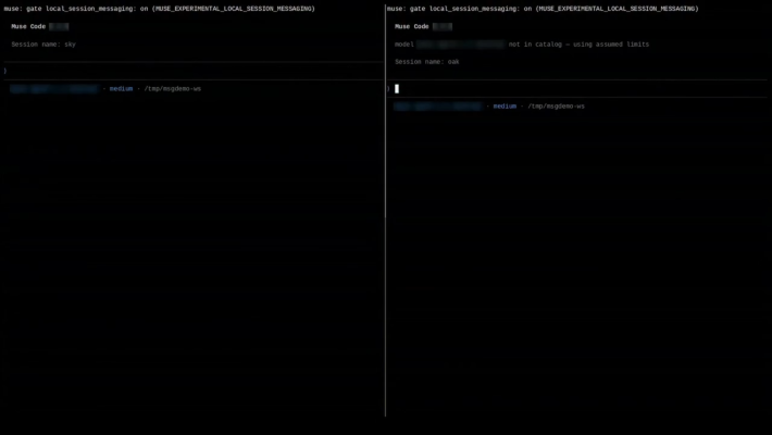 Muse Code agent messaging demonstration